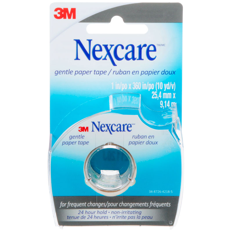 3M Nexcare Gentle Paper Tape with Dispenser - 25.4mm x 9.14m