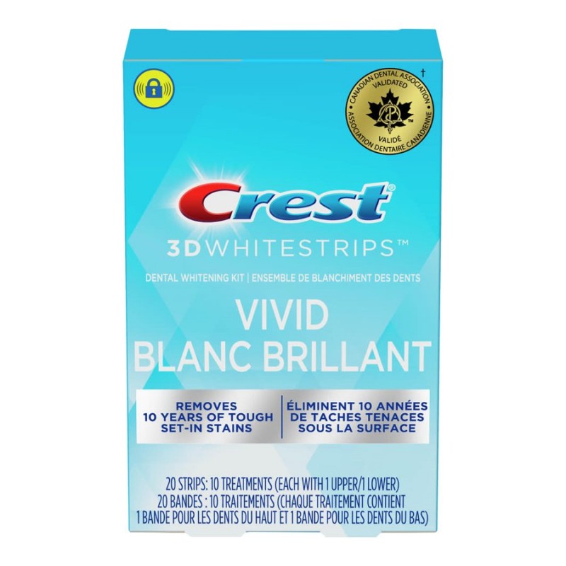 Crest 3D Whitestrips Vivid Teeth Whitening Strips - 10's