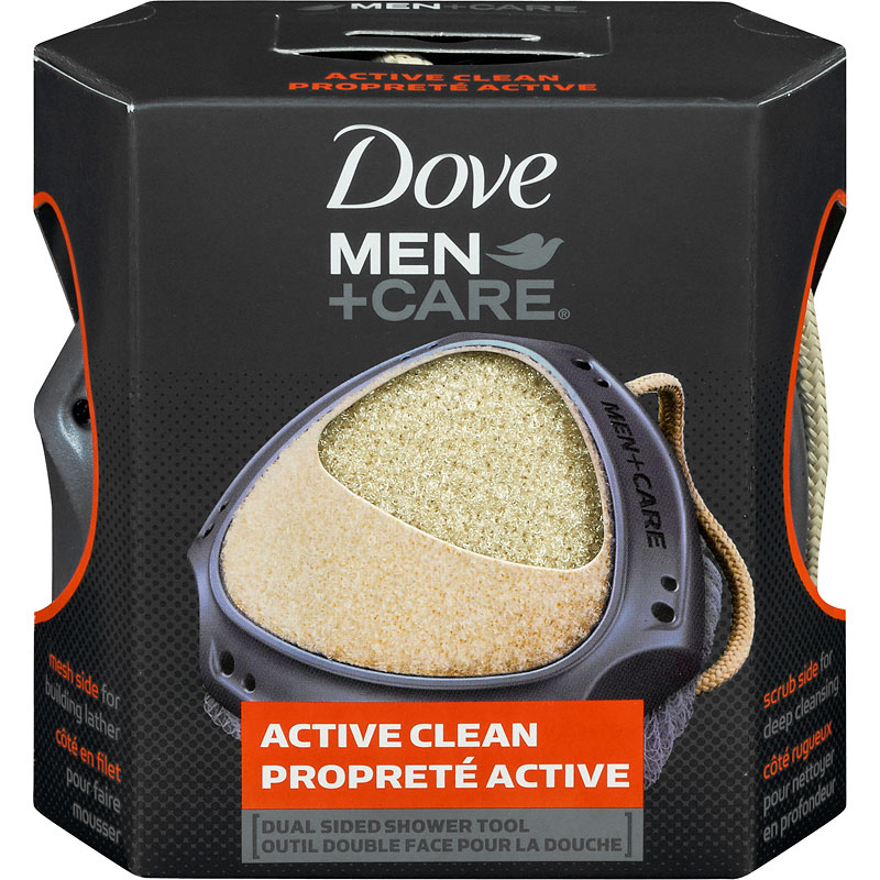 Dove Men+Care Active Clean Dual Sided Shower Tool - 1 Count