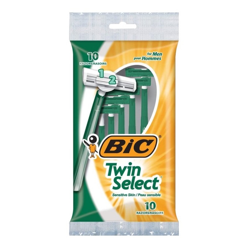 BIC Twin Select Men's Shavers - Green - 10's