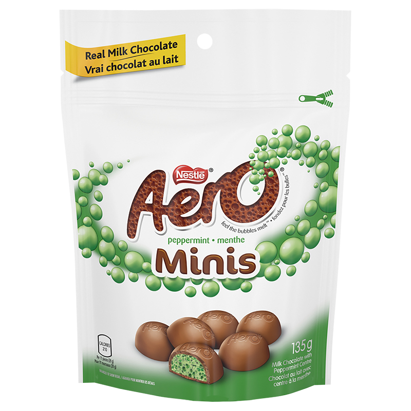 NESTLE Aero Peppermint Milk Chocolate Minis - 135g Pouch