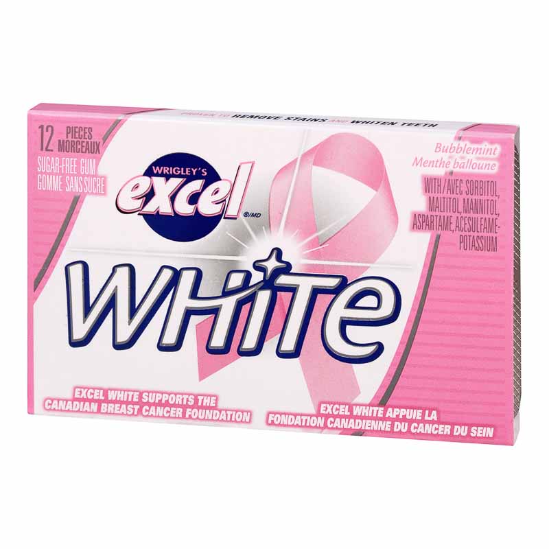 Excel White Gum - Bubblemint - 12 piece