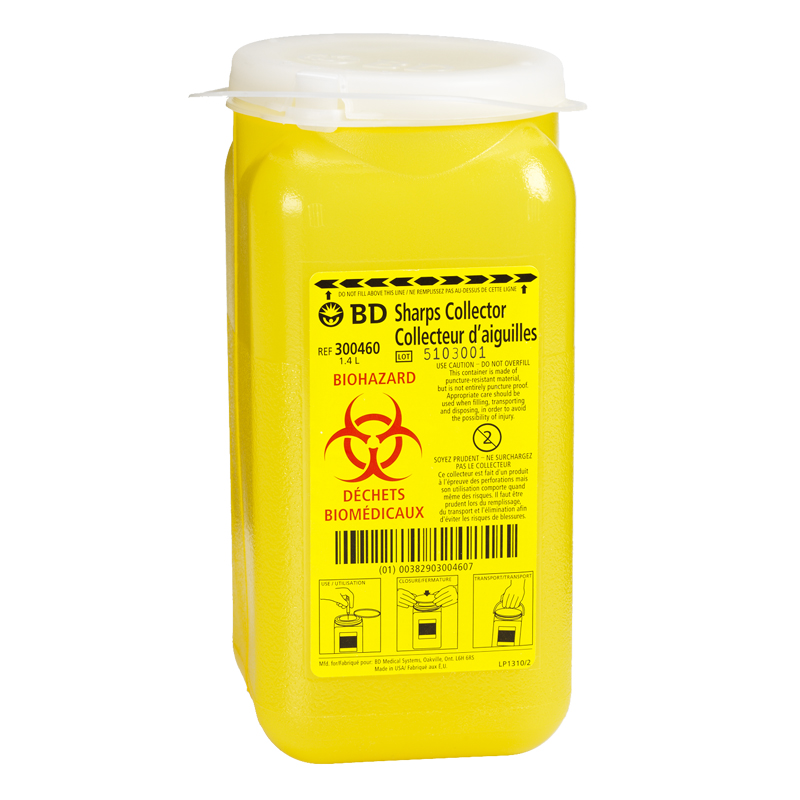 B-D Sharps Needle Disposal Container - 1.4 L