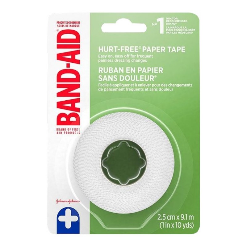 BAND-AID Hurt-Free Paper Tape - 2.5 cm x 9.1 m