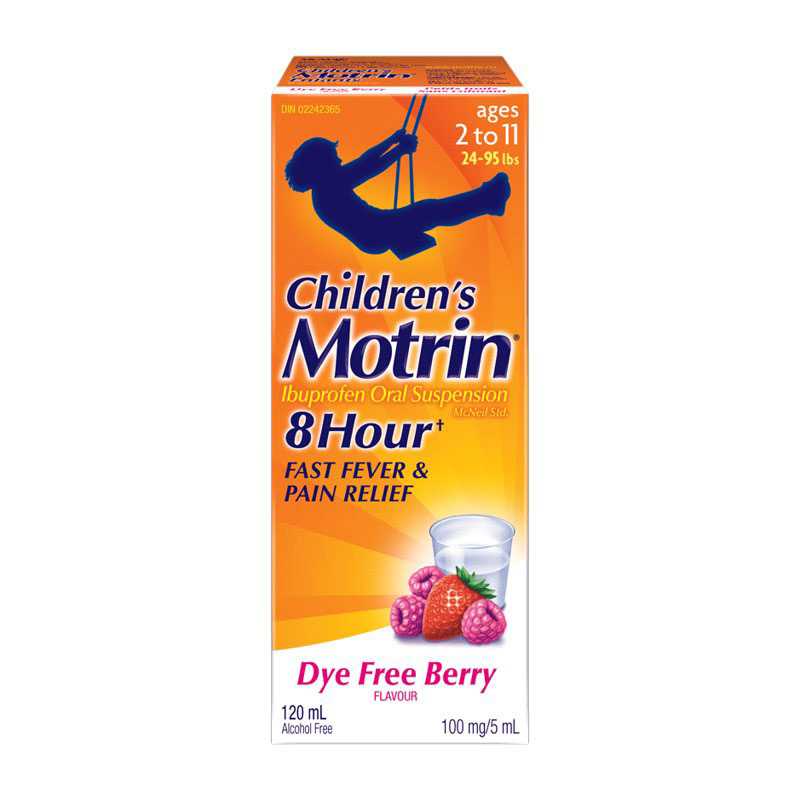 Motrin Children's Ibuprofen Oral Suspension - Dye Free Berry - 120ml