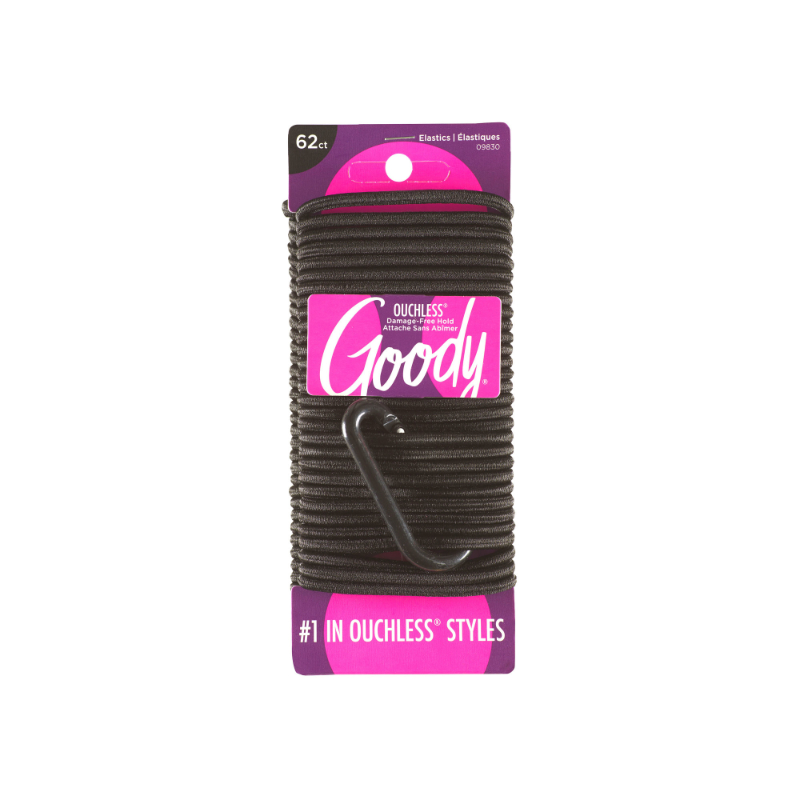 Goody Ouchless Elastics with a Clip - 9830 - 62s