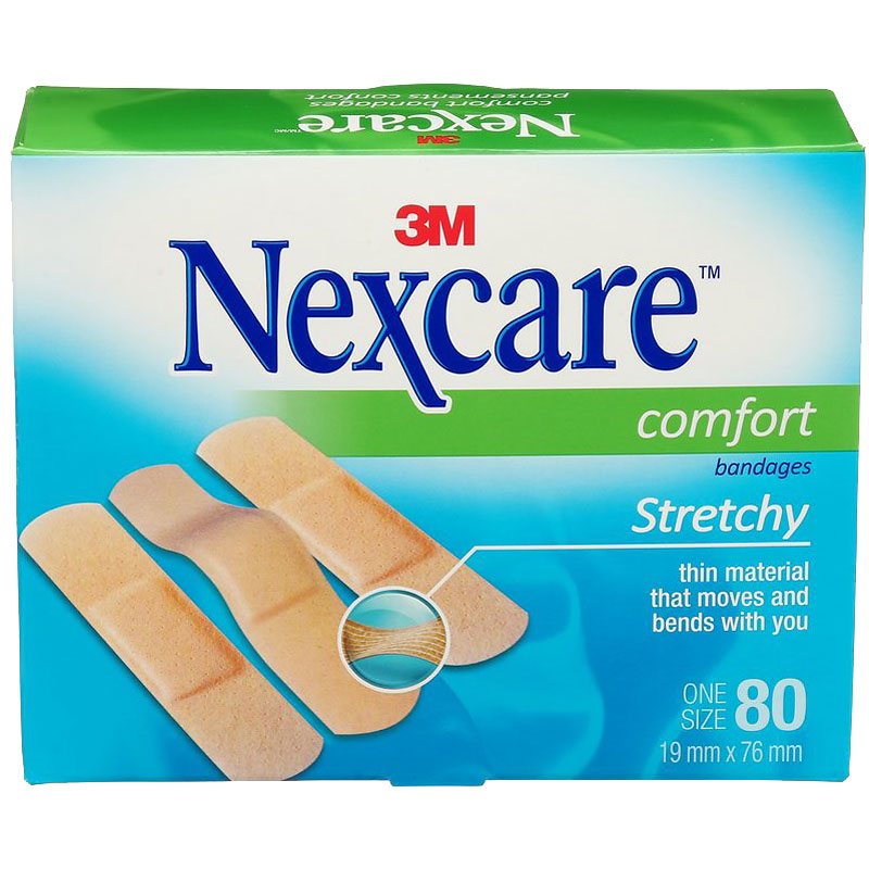 3M Nexcare Comfort Strips Bandages - 80s/one size
