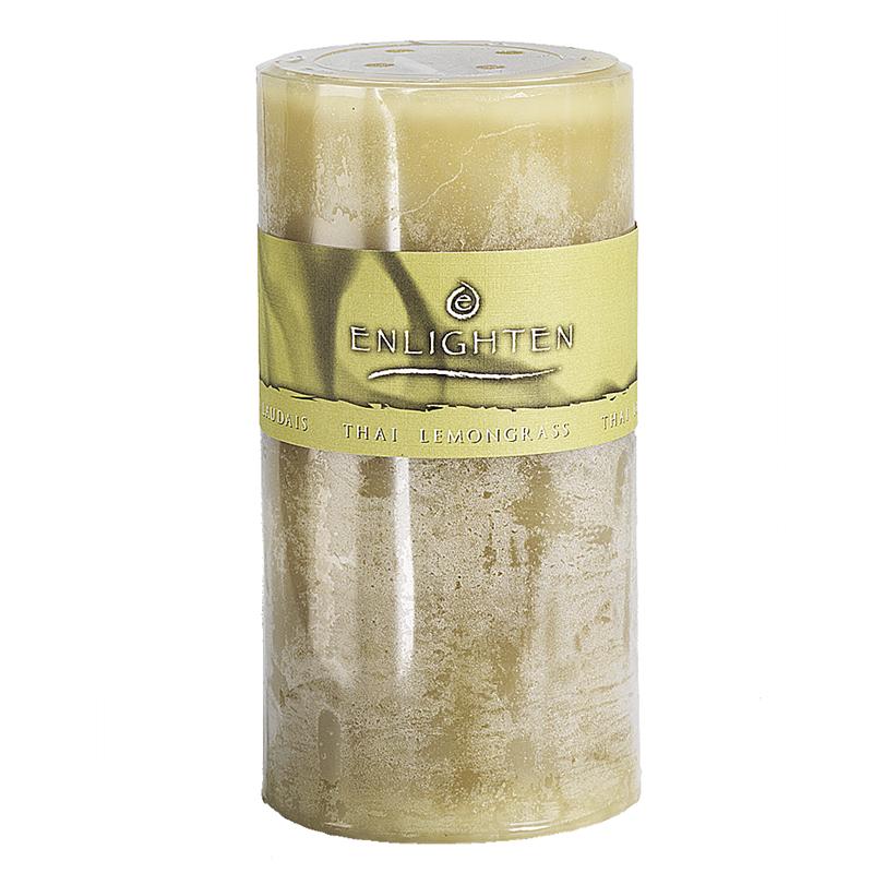 Enlighten Pillar Candle - Thai Lemongrass - 3 x 6inch 