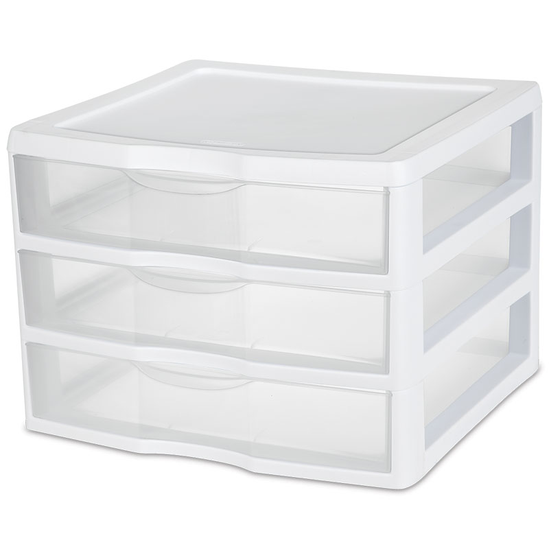 Sterilite Clearview 3 Drawer - Wide