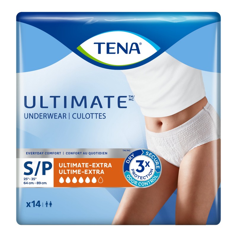 TENA Ultamate Incontinence Underwear - Small - 14s