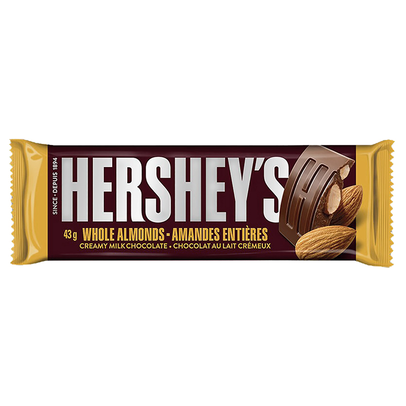 Hershey's Chocolate Bar - Whole Almonds - 43g