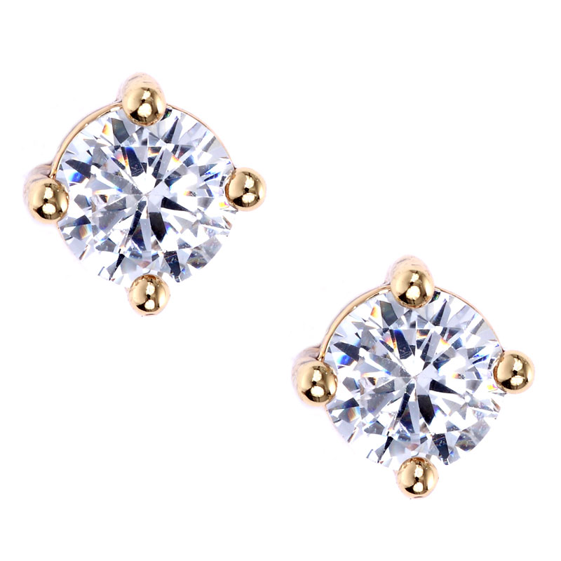 Lonna & Lilly Cubic Zirconia Stud Earrings - Crystal