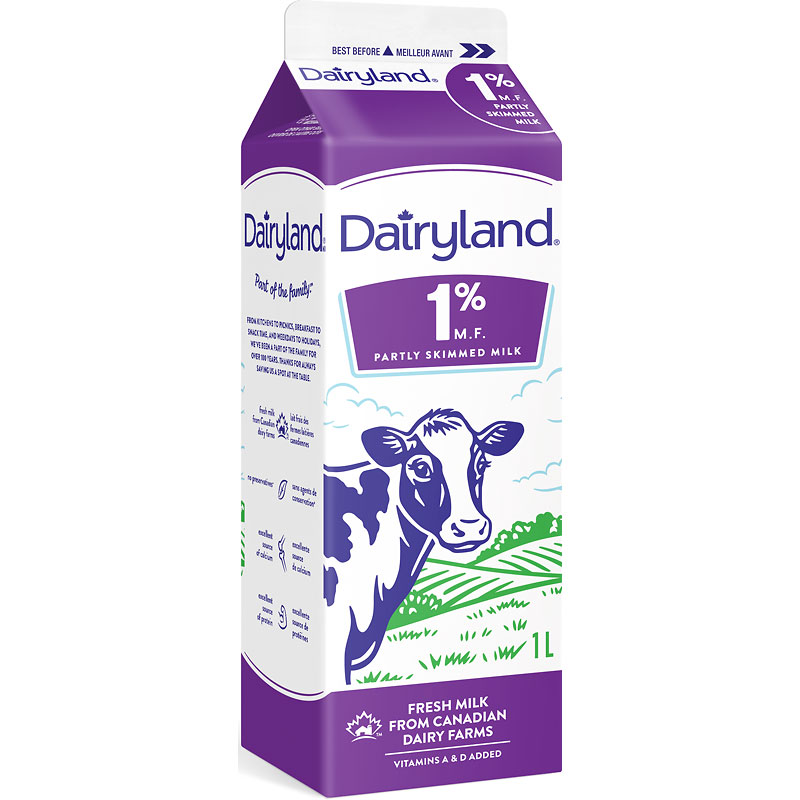 Dairyland 1 Percent Milk - 1L