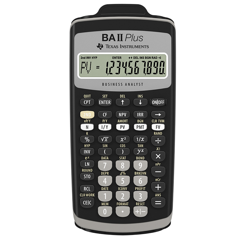Texas Instruments Business/Financial Calculator - BAIIPLUS