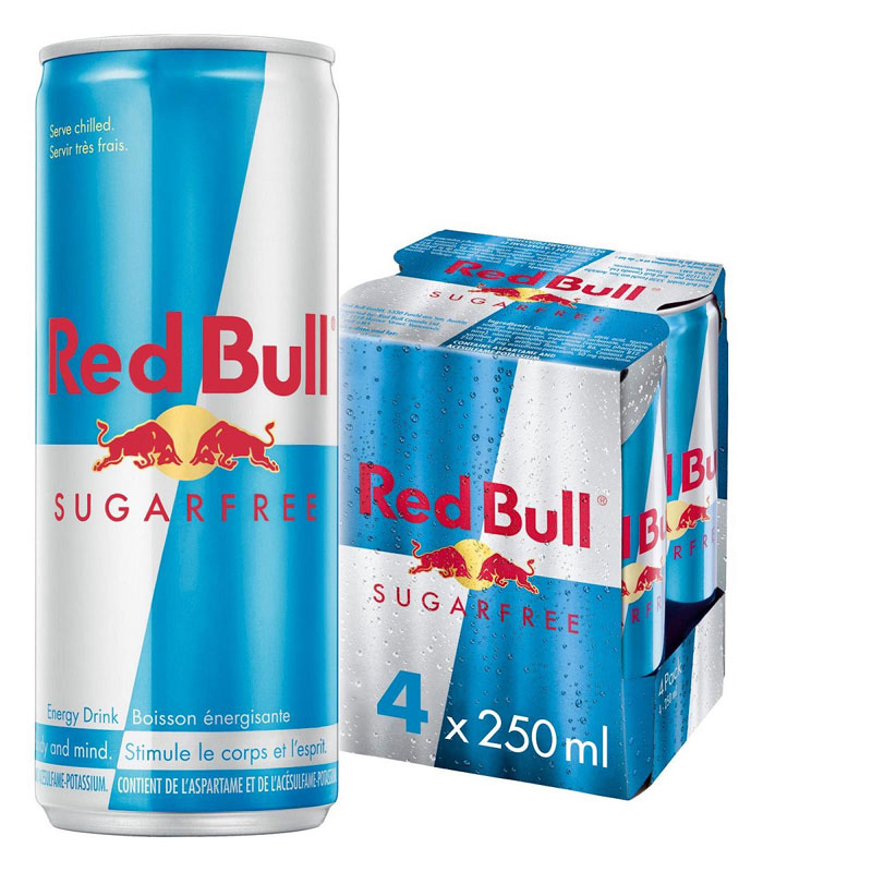 Red Bull Energy Drink - Sugar Free - 4x250ml
