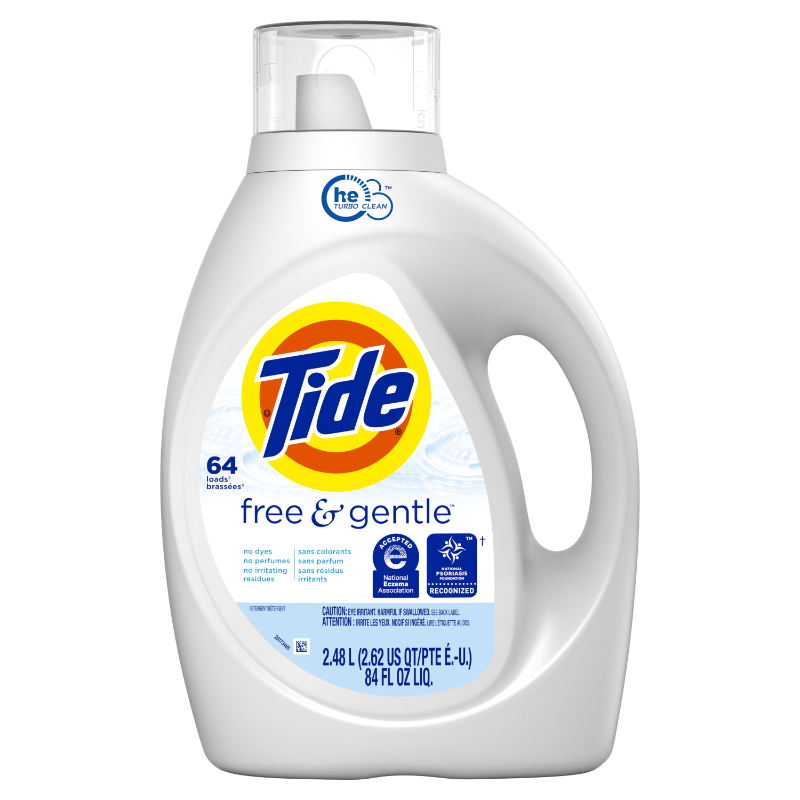 Tide HE Liquid Laundry Detergent - Free & Gentle - 2.95L/64 use
