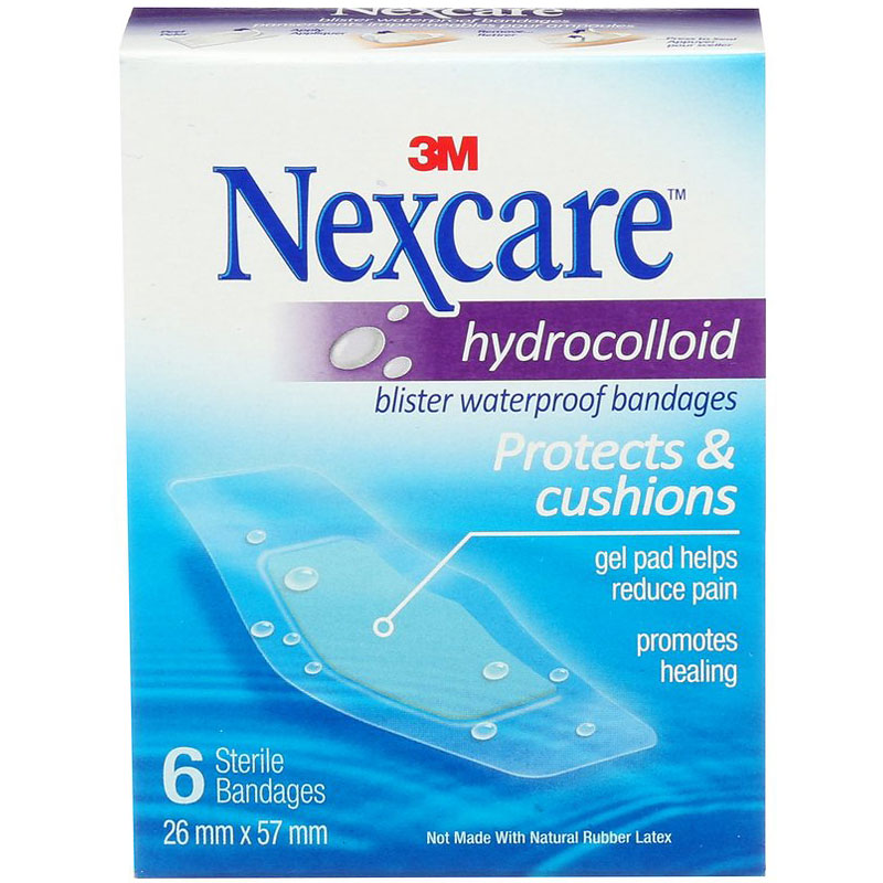 3M Nexcare Hydrocolloid Blister Waterproof Bandages - 6s
