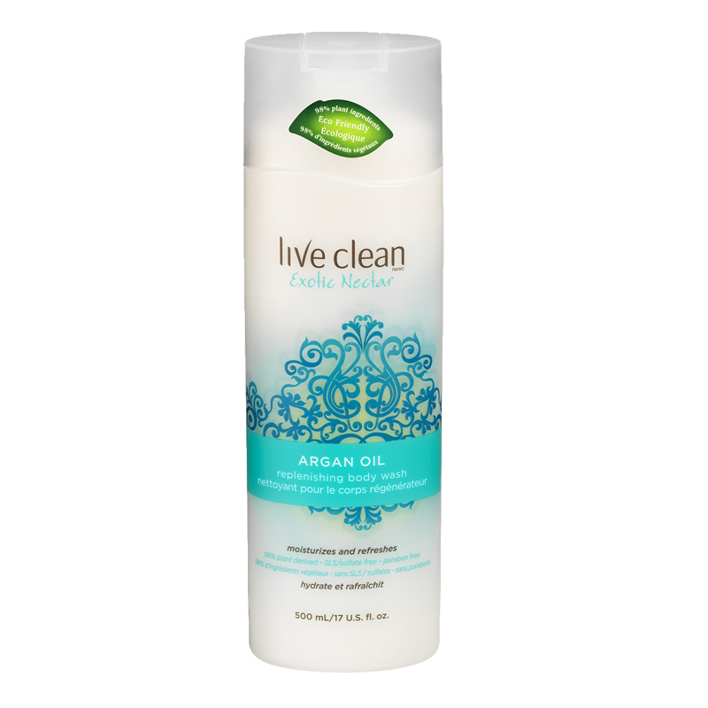 Live Clean Exotic Nectar Argan Oil Replenishing Body Wash - 500ml