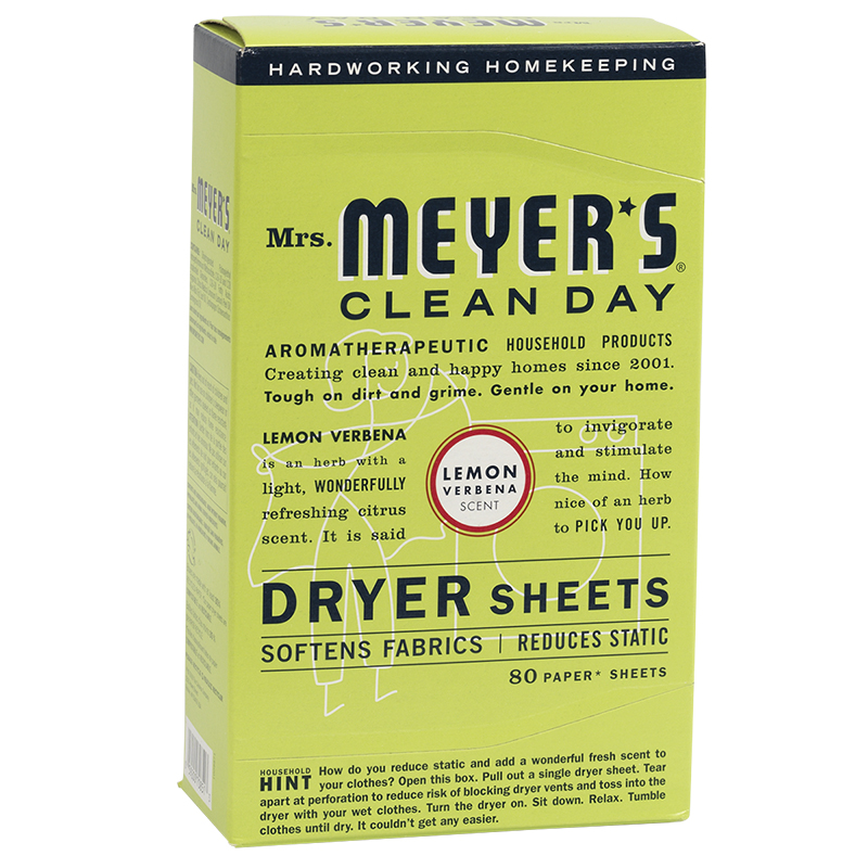 Mrs. Meyer's Dryer Sheets - Lemon Verbena - 80s