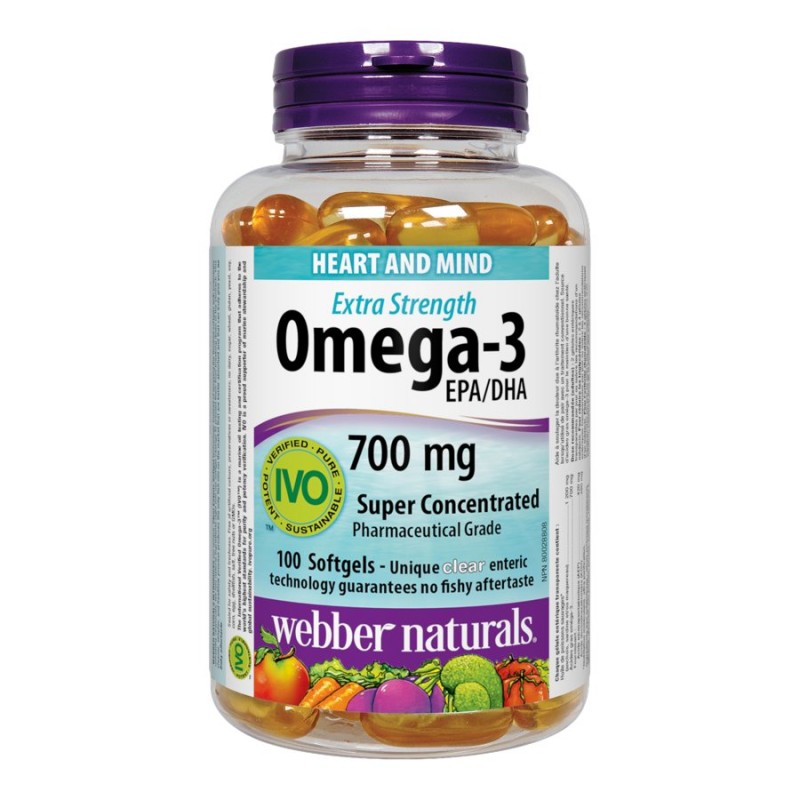 Webber Naturals Extra Strength Omega-3 Softgels - 700mg - 100's