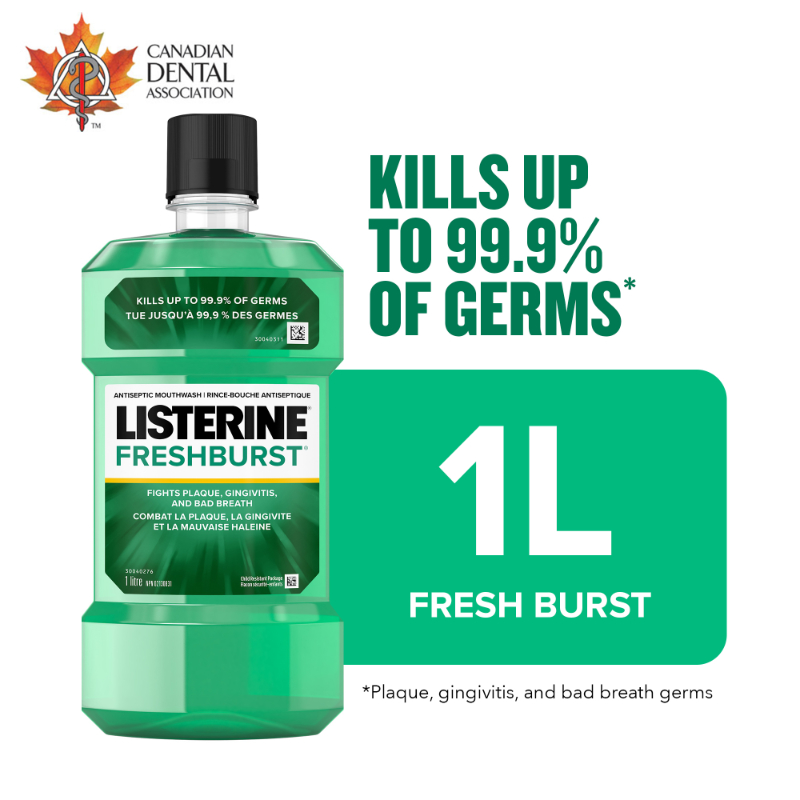 Listerine Fresh Burst Mouthwash - 1L