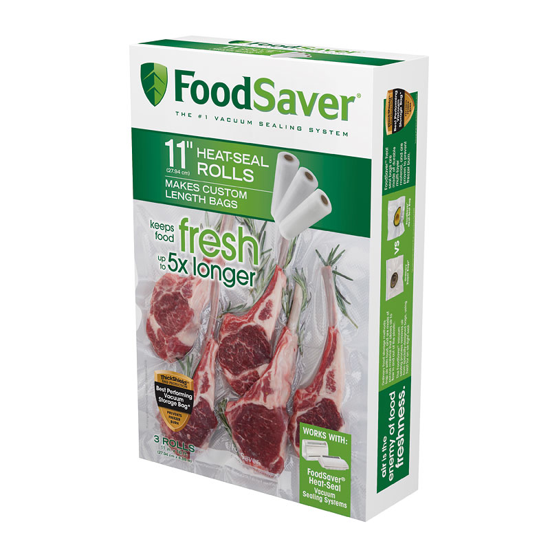 FoodSaver Sealer Bags - 11in x 16ft - 3 pack