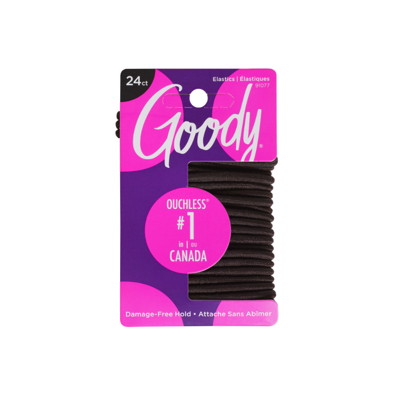 Goody Ouchless Elastics - Brown - Thick - 24's