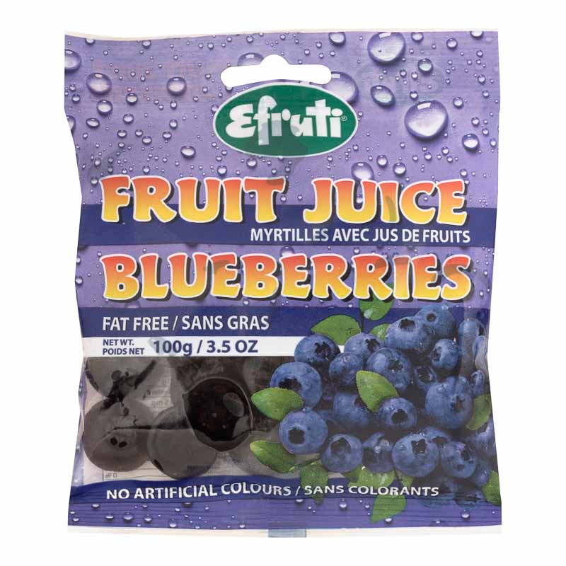 Efruti Gummi-Sweets Fruit Juice Blueberries - 100g