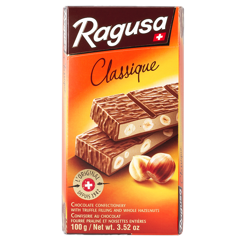 Ragusa - Milk Chocolate Truffle and Whole Hazelnuts - 100g
