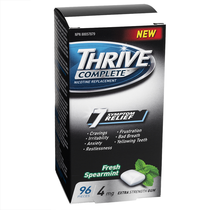 Thrive Complete 4mg Nicotine Replacement Gum - Spearmint - 96's