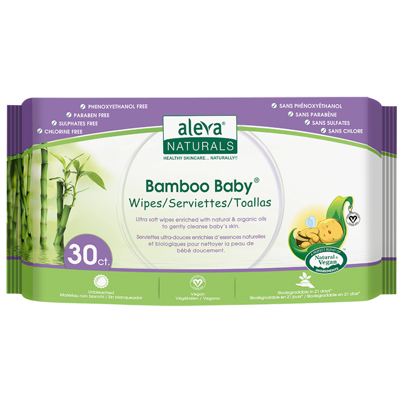 Aleva Bamboo Baby Wipes - 30's