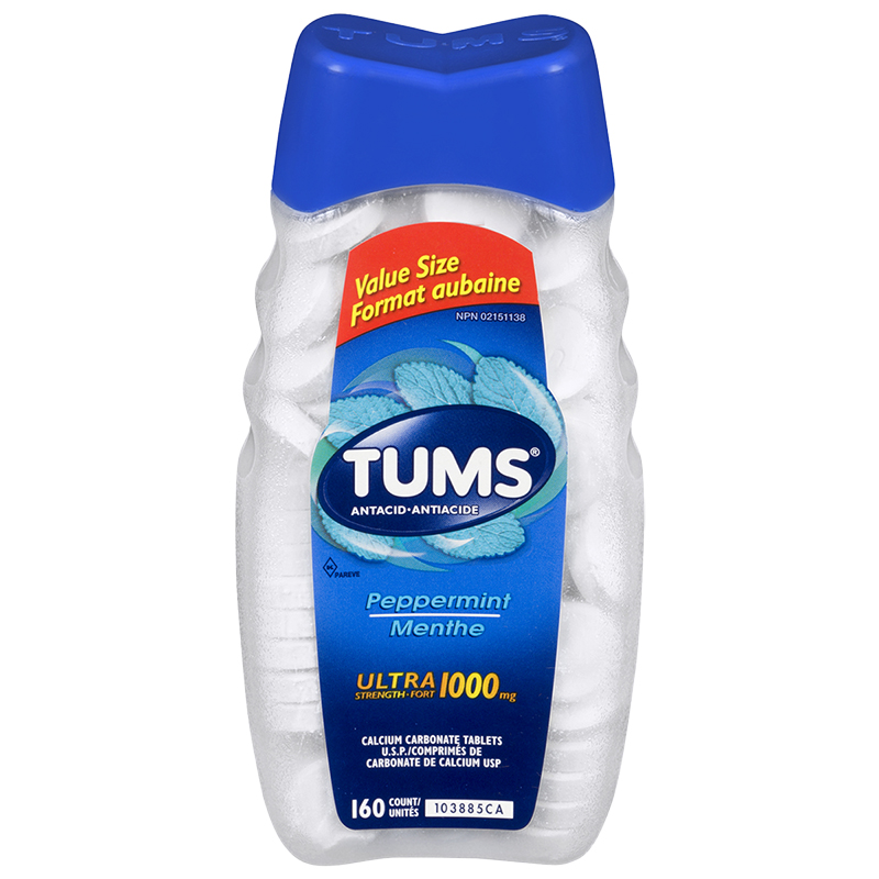 TUMS Ultra Strength 1000 Peppermint Antacids - 160s