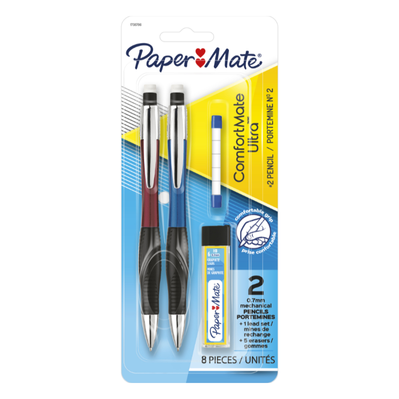 Papermate Comfortmate Ultra Mechanical Pencil - 0.7mm - 2 pack