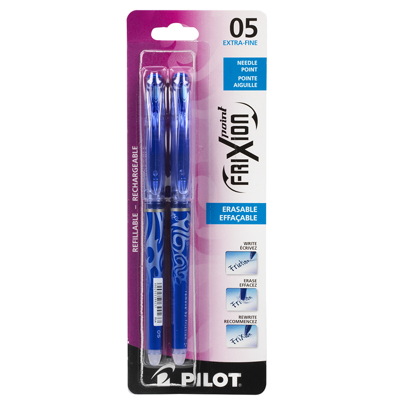 Pilot Frixion Point Pen - Blue - 2 pack