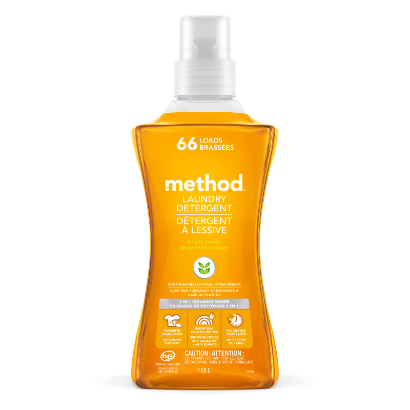 Method 4X Laundry Detergent - Ginger Mango - 1.58L/66 loads