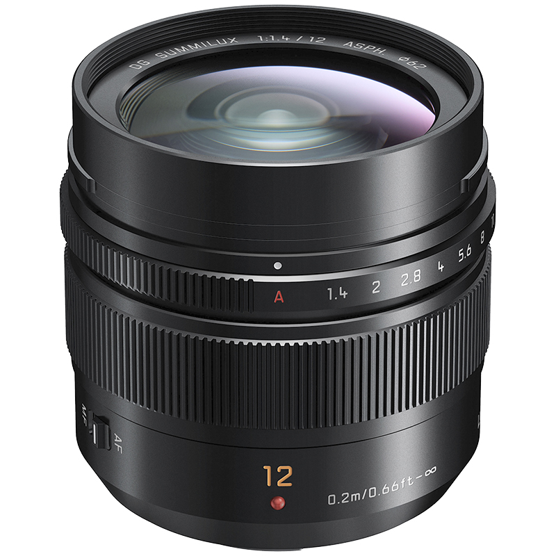 Panasonic LUMIX G Leica DG 12mm F1.4 Lens - Black - HX012