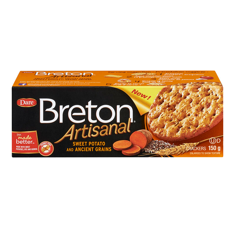 Breton Artisanal Crackers - Sweet Potato and Ancient Grains - 150g