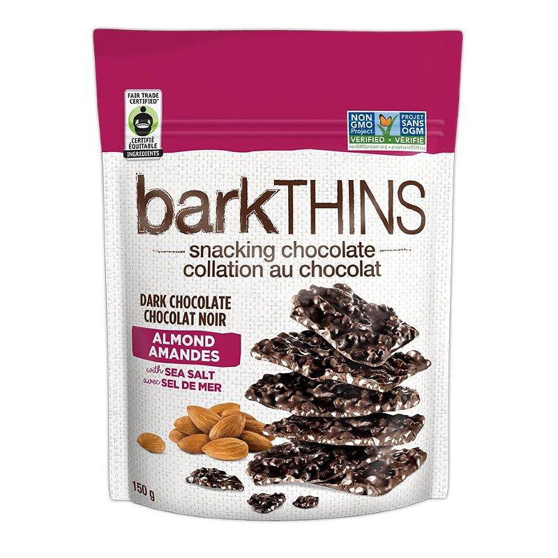 Bark Thins Dark Chocolate - Almonds with Sea Salt - 150g