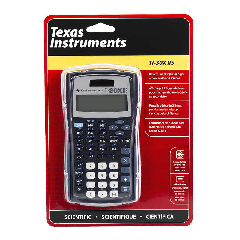 T.I. 2 Line Scientific Calculator - Black - TI30XIIS