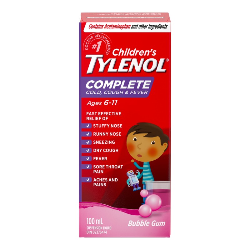 Tylenol* Children's Complete Cold Cough & Fever Liquid Suspension - 100ml� �