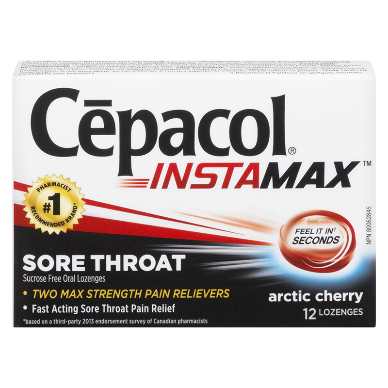 Cepacol InstaMax Sore Throat Lozenge - Arctic Cherry - 12s