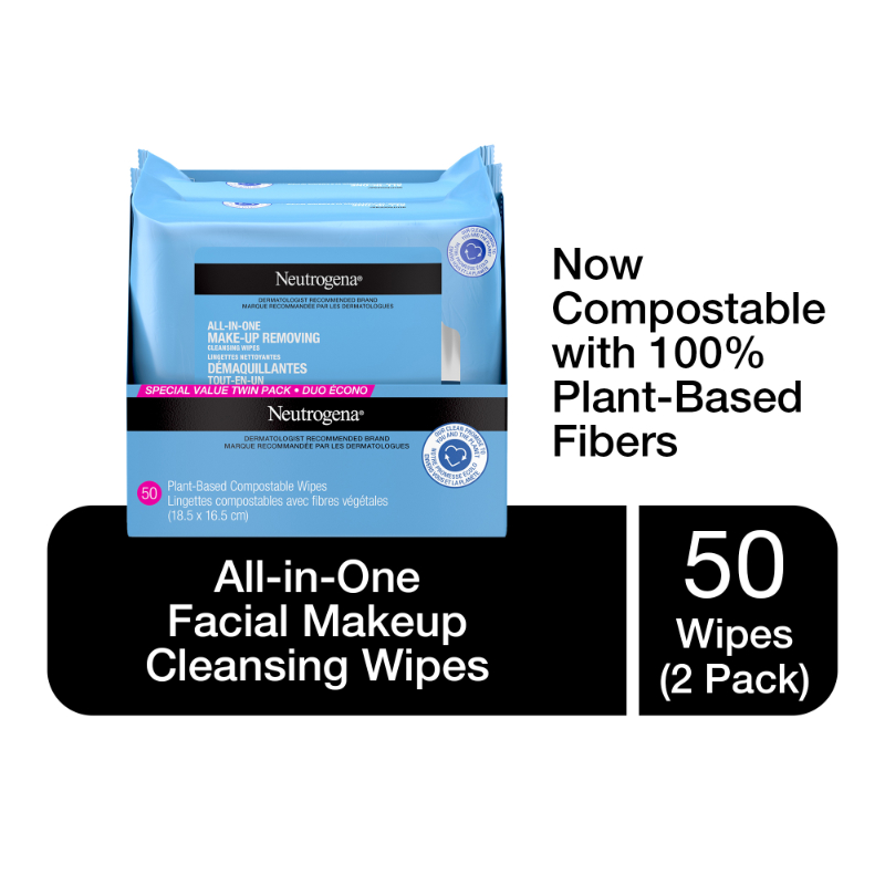 Neutrogena All-In-One Make-up Removing Cleansing Wipes - 2 x 25s