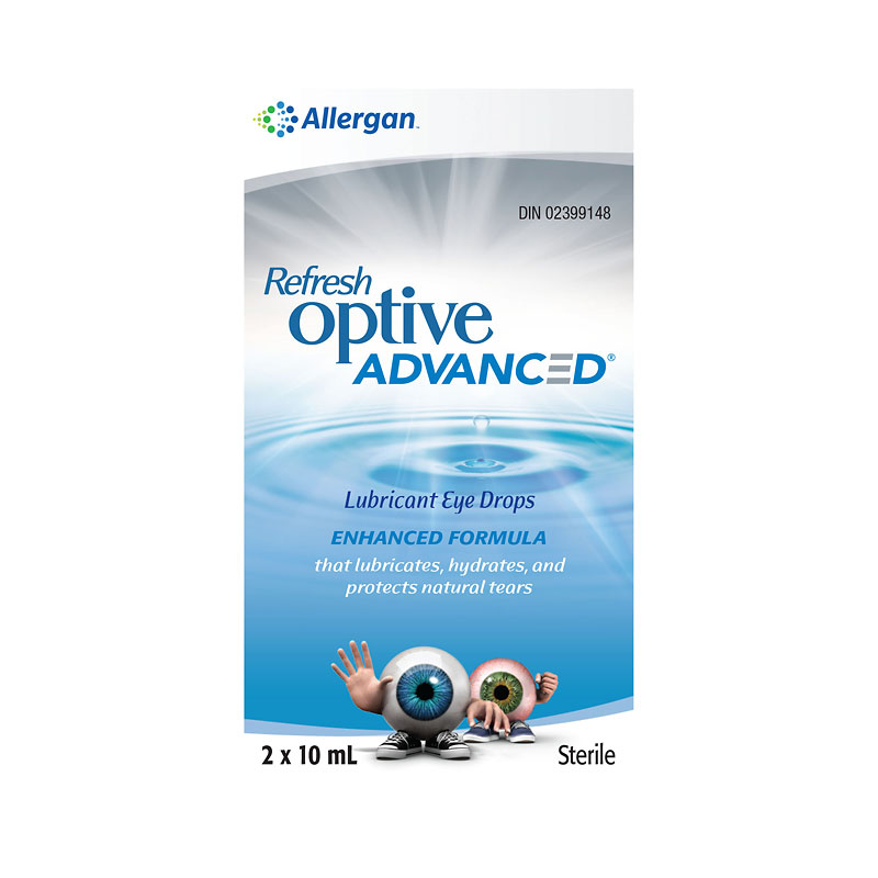 Refresh Optive Advanced Lubricant Eye Drops - 2 X 10ml