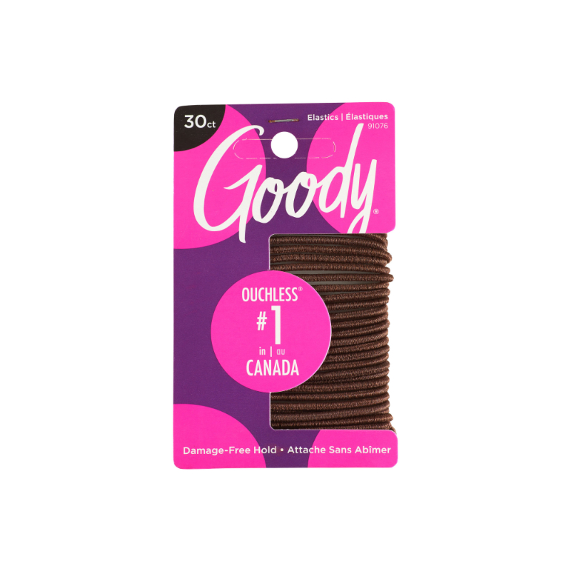 Goody Ouchless Elastics - Brown - Large - 30's