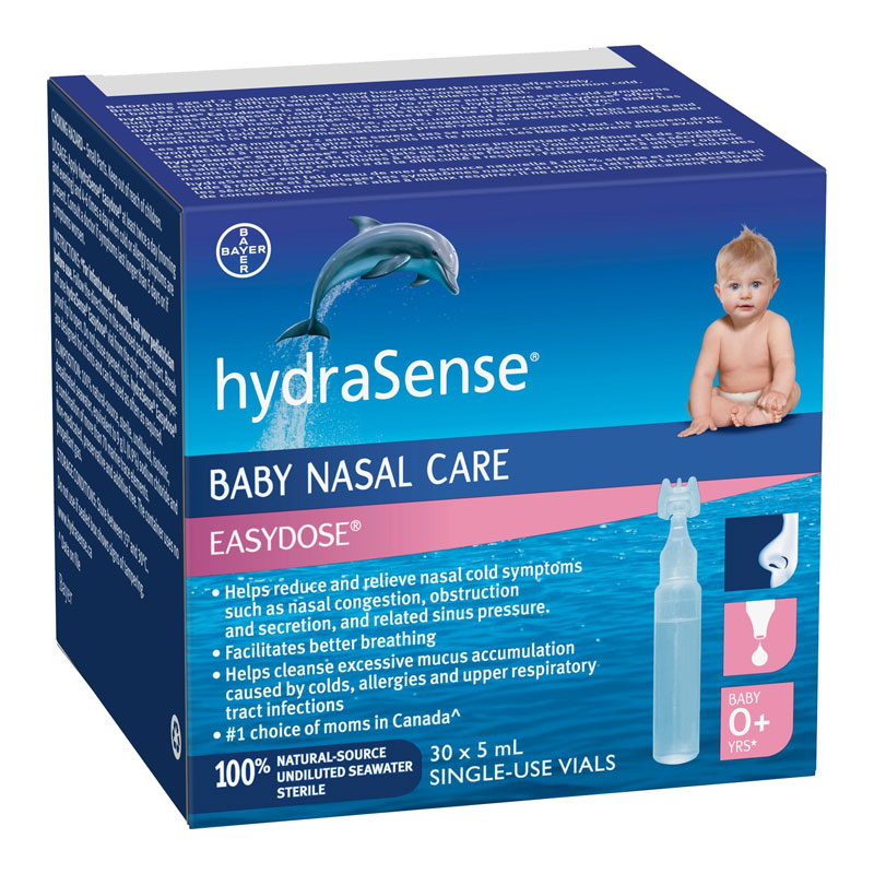 HydraSense EasyDose Single-Use Nasal Care Vials for Babies - 30s