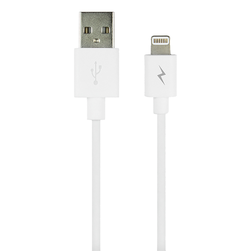 Logiix Sync and Charge Jolt - 1.2M Lightning Cable - White - LGX12162