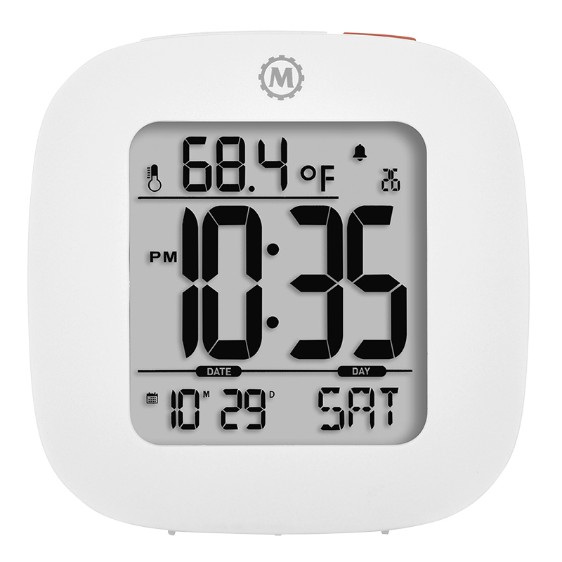 Marathon Compact Alarm Clock - White - CL030058WH