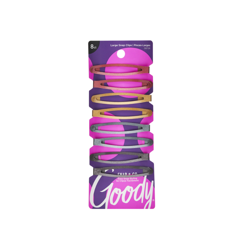 Goody Classic Large Snap Clips - 8726 - 8s