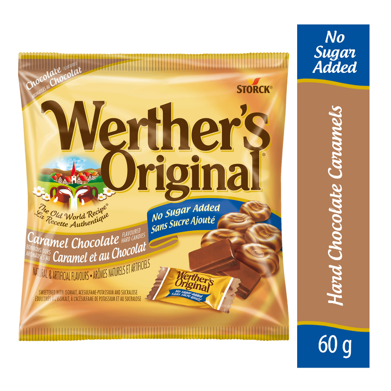 Werther's Original No Sugar Added - Caramel Chocolate - 60g