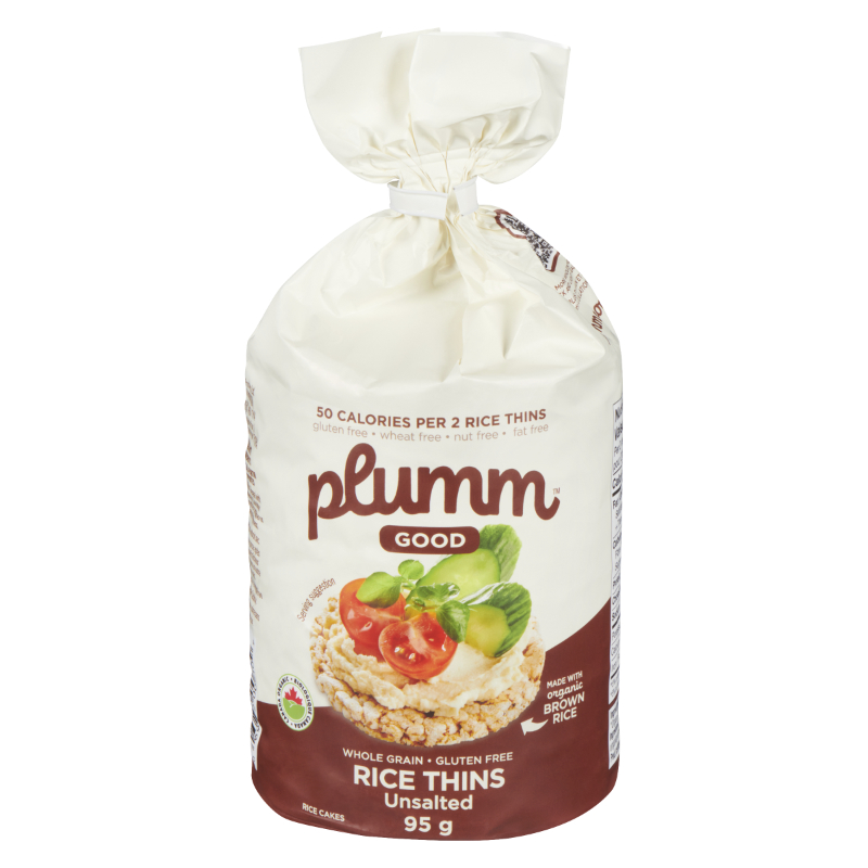 Plum-M-Good Organic Rice Thins - Unsalted - 12s